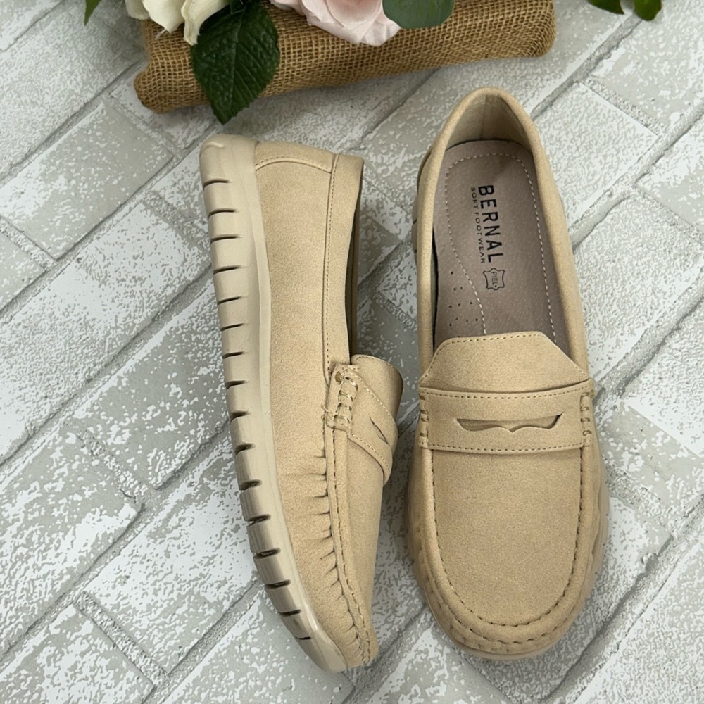 Women's Tan Loafers - Picture 2 of 8